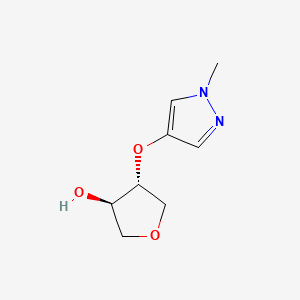 (3R,4R)-4-[(1-Methyl-1H-pyrazol-4-yl)oxy]oxolan-3-ol