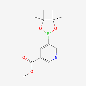 molecular formula C13H18BNO4 B1318691 5-(4,4,5,5-四甲基-1,3,2-二氧杂硼环丁烷-2-基)烟酸甲酯 CAS No. 1025718-91-5