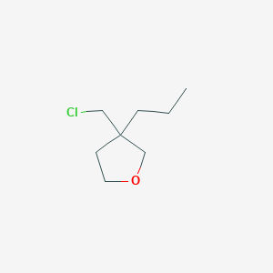 molecular formula C8H15ClO B13186910 3-(Chloromethyl)-3-propyloxolane 