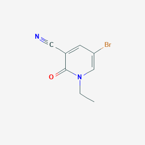 molecular formula C8H7BrN2O B13186912 5-Bromo-1-ethyl-2-oxo-1,2-dihydropyridine-3-carbonitrile 