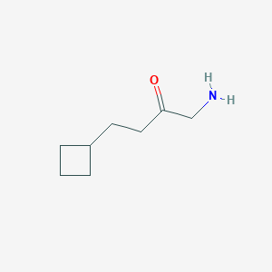 molecular formula C8H15NO B13186917 1-Amino-4-cyclobutylbutan-2-one 