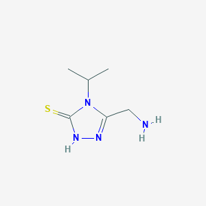 molecular formula C6H12N4S B13186926 5-(Aminomethyl)-4-(propan-2-yl)-4H-1,2,4-triazole-3-thiol 