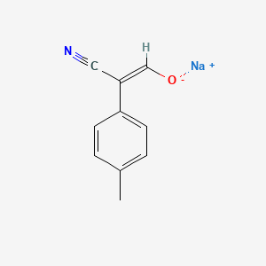 molecular formula C10H8NNaO B13186956 sodium (E)-2-cyano-2-(4-methylphenyl)ethylenolate 