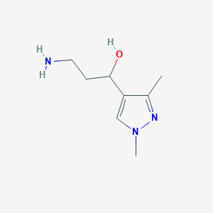 3-amino-1-(1,3-dimethyl-1H-pyrazol-4-yl)propan-1-ol