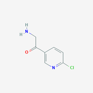 molecular formula C7H7ClN2O B13186962 2-Amino-1-(6-chloropyridin-3-yl)ethan-1-one 