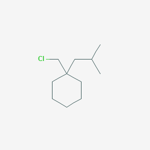 molecular formula C11H21Cl B13186976 1-(Chloromethyl)-1-(2-methylpropyl)cyclohexane 