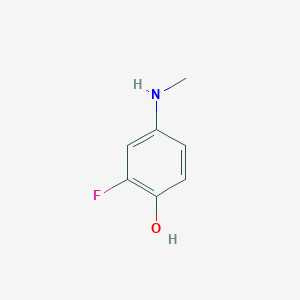 molecular formula C7H8FNO B13186980 2-Fluoro-4-(methylamino)phenol 