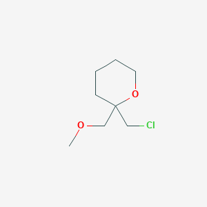 molecular formula C8H15ClO2 B13186987 2-(Chloromethyl)-2-(methoxymethyl)oxane 