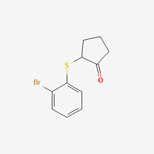 2-[(2-Bromophenyl)sulfanyl]cyclopentan-1-one