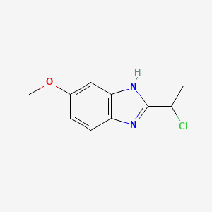 molecular formula C10H11ClN2O B13187009 2-(1-chloroethyl)-5-methoxy-1H-1,3-benzodiazole 