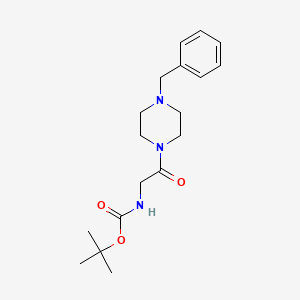 molecular formula C18H27N3O3 B1318701 4-Benzyl-1-(Boc-amino-acetyl)-piperazine CAS No. 671212-34-3