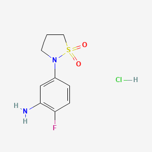 2-(3-Amino-4-fluorophenyl)-1$L^{6},2-thiazolidine-1,1-dione hydrochloride