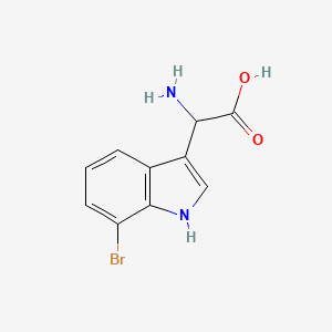 molecular formula C10H9BrN2O2 B13187035 2-Amino-2-(7-bromo-1H-indol-3-yl)acetic acid 