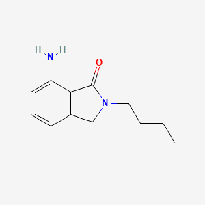 molecular formula C12H16N2O B13187036 7-Amino-2-butyl-2,3-dihydro-1H-isoindol-1-one 