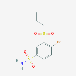 4-Bromo-3-(propane-1-sulfonyl)benzene-1-sulfonamide