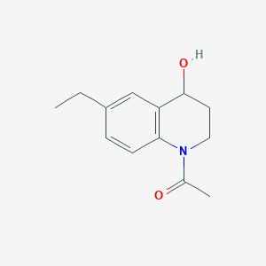 molecular formula C13H17NO2 B13187050 1-(6-Ethyl-4-hydroxy-1,2,3,4-tetrahydroquinolin-1-yl)ethan-1-one 