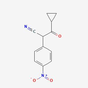 3-Cyclopropyl-2-(4-nitrophenyl)-3-oxopropanenitrile