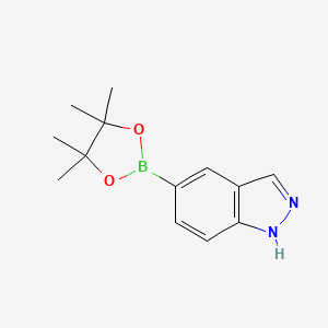 molecular formula C13H17BN2O2 B1318707 5-(4,4,5,5-四甲基-1,3,2-二氧杂硼环-2-基)-1H-吲唑 CAS No. 862723-42-0