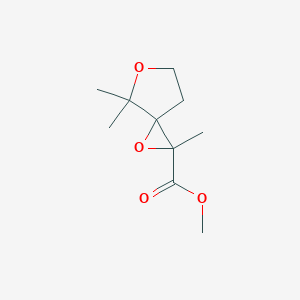 molecular formula C10H16O4 B13187076 Methyl 2,4,4-trimethyl-1,5-dioxaspiro[2.4]heptane-2-carboxylate 