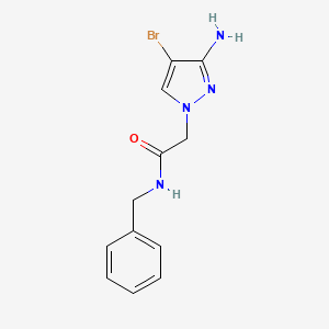 molecular formula C12H13BrN4O B13187079 2-(3-Amino-4-bromo-1H-pyrazol-1-YL)-N-benzylacetamide 