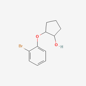 molecular formula C11H13BrO2 B13187084 2-(2-Bromophenoxy)cyclopentan-1-ol 