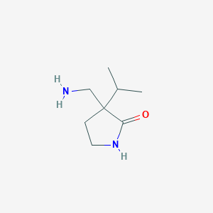 3-(Aminomethyl)-3-(propan-2-YL)pyrrolidin-2-one