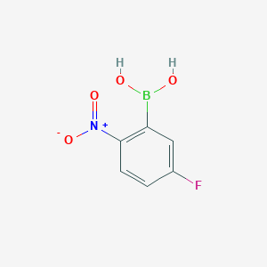 molecular formula C6H5BFNO4 B1318710 5-Fluoro-2-nitrobenzeneboronic acid CAS No. 1329171-65-4