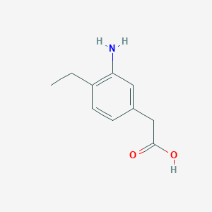 molecular formula C10H13NO2 B13187112 2-(3-Amino-4-ethylphenyl)acetic acid 