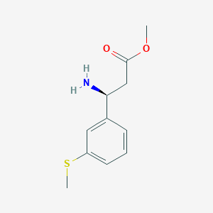 molecular formula C11H15NO2S B13187123 Methyl (3S)-3-amino-3-[3-(methylsulfanyl)phenyl]propanoate CAS No. 1213330-67-6