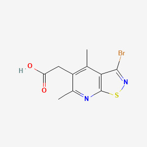 2-{3-Bromo-4,6-dimethyl-[1,2]thiazolo[5,4-b]pyridin-5-yl}acetic acid