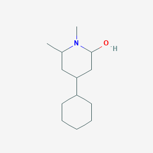 4-Cyclohexyl-1,6-dimethylpiperidin-2-ol