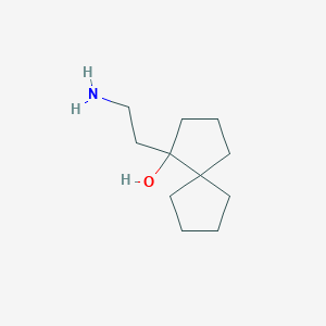 molecular formula C11H21NO B13187164 1-(2-Aminoethyl)spiro[4.4]nonan-1-ol 