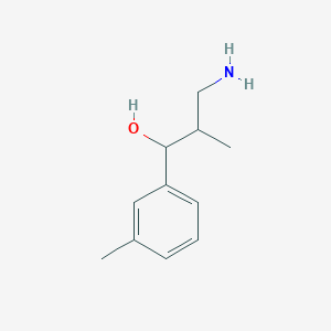 molecular formula C11H17NO B13187165 3-Amino-2-methyl-1-(3-methylphenyl)propan-1-ol 