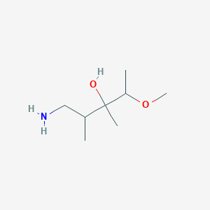 molecular formula C8H19NO2 B13187170 1-Amino-4-methoxy-2,3-dimethylpentan-3-ol 