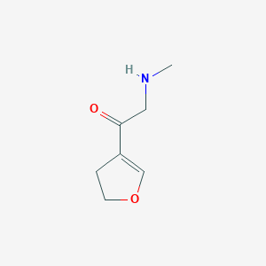 molecular formula C7H11NO2 B13187176 1-(4,5-Dihydrofuran-3-yl)-2-(methylamino)ethan-1-one 