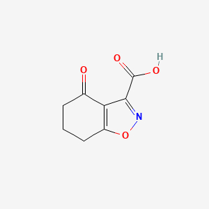 molecular formula C8H7NO4 B13187179 4-Oxo-4,5,6,7-tetrahydro-1,2-benzoxazole-3-carboxylic acid 