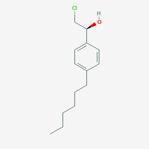 molecular formula C14H21ClO B13187192 (1S)-2-chloro-1-(4-hexylphenyl)ethanol 