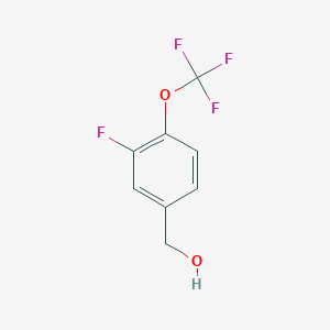 molecular formula C8H6F4O2 B1318720 (3-Fluoro-4-(trifluoromethoxy)phenyl)methanol CAS No. 886498-99-3