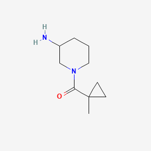 molecular formula C10H18N2O B13187209 1-(1-Methylcyclopropanecarbonyl)piperidin-3-amine 