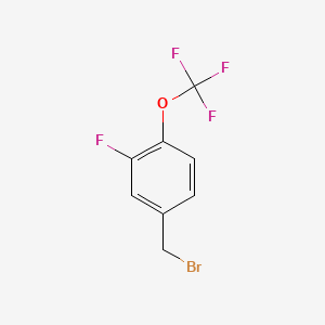 molecular formula C8H5BrF4O B1318721 4-(Bromomethyl)-2-fluoro-1-(trifluoromethoxy)benzene CAS No. 886499-04-3