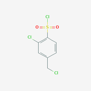 2-Chloro-4-(chloromethyl)benzene-1-sulfonyl chloride