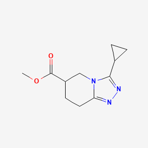 Methyl 3-cyclopropyl-5H,6H,7H,8H-[1,2,4]triazolo[4,3-a]pyridine-6-carboxylate