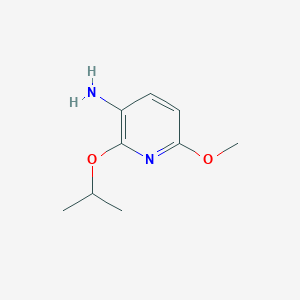 molecular formula C9H14N2O2 B13187263 6-methoxy-2-(1-methylethoxy)-3-Pyridinamine 