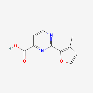 molecular formula C10H8N2O3 B13187275 2-(3-Methylfuran-2-yl)pyrimidine-4-carboxylic acid 