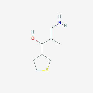 molecular formula C8H17NOS B13187283 3-Amino-2-methyl-1-(thiolan-3-yl)propan-1-ol 