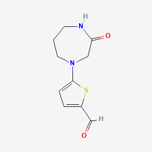 5-(3-Oxo-1,4-diazepan-1-yl)thiophene-2-carbaldehyde