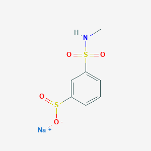 molecular formula C7H8NNaO4S2 B13187293 Sodium 3-(methylsulfamoyl)benzene-1-sulfinate 