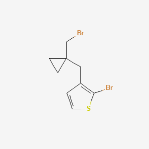 2-Bromo-3-{[1-(bromomethyl)cyclopropyl]methyl}thiophene