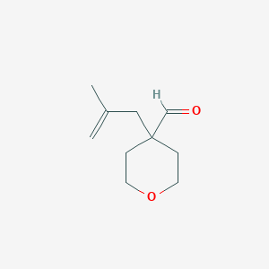 4-(2-Methylprop-2-en-1-yl)oxane-4-carbaldehyde