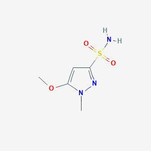 molecular formula C5H9N3O3S B13187312 5-Methoxy-1-methyl-1H-pyrazole-3-sulfonamide 